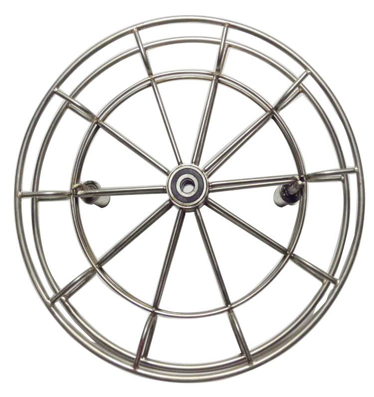 风筝线轮不锈钢风筝背带轮24全焊风筝轮刹车防倒转轮风筝轮配件过线器