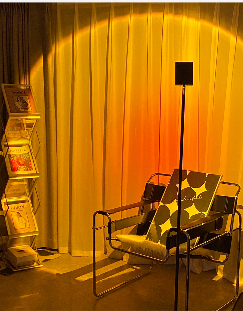 客厅卧室日落灯落地灯抖音网红拍照落日余晖氛围灯酒吧台灯立式装饰