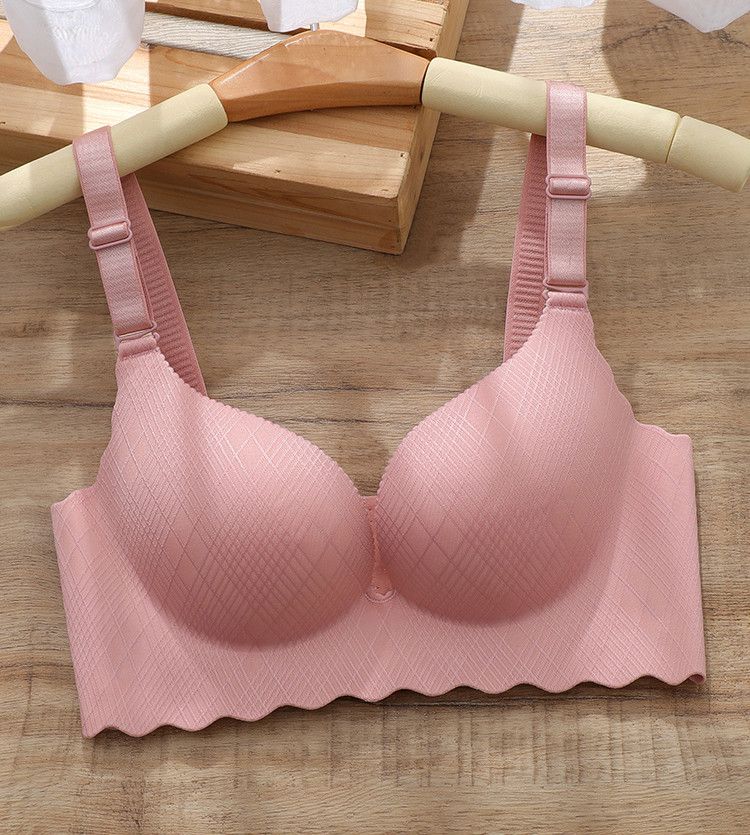 胸加厚聚拢无钢圈胸罩调整型收副乳上托文胸套装2件装粉色大红70a32a