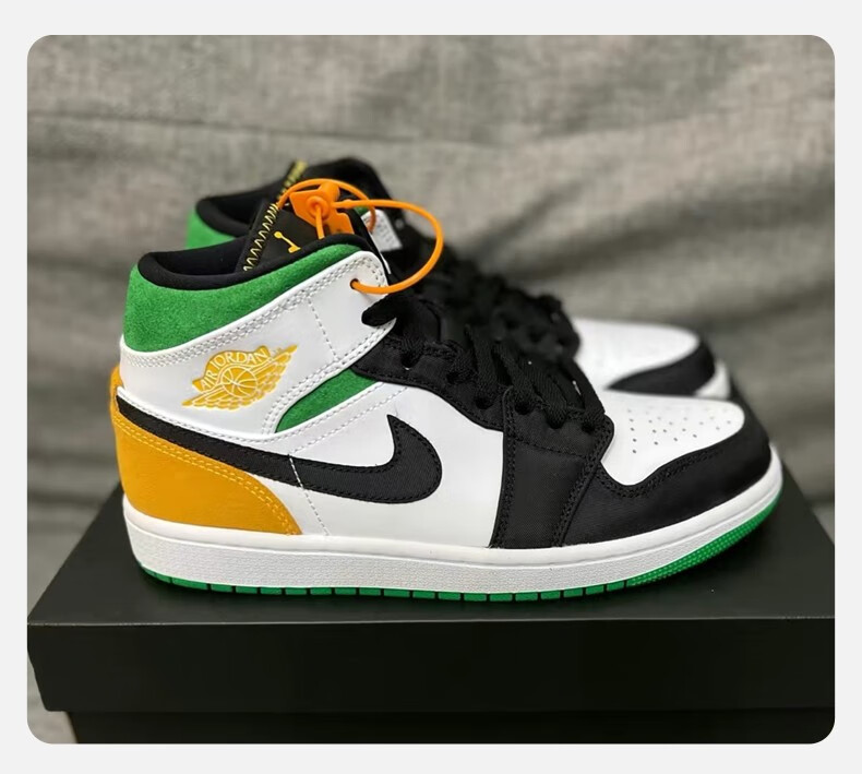 nike耐克aj1airjordan1aj1白绿橙拼接篮球鞋85254285254210144