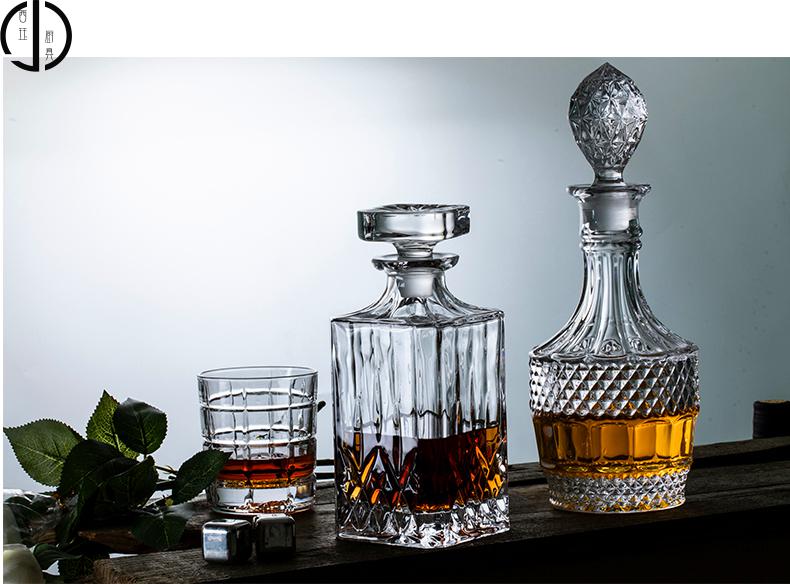 西珏威士忌酒樽家用酒壶水晶玻璃洋酒樽创意酒瓶红酒分酒器装饰摆件品