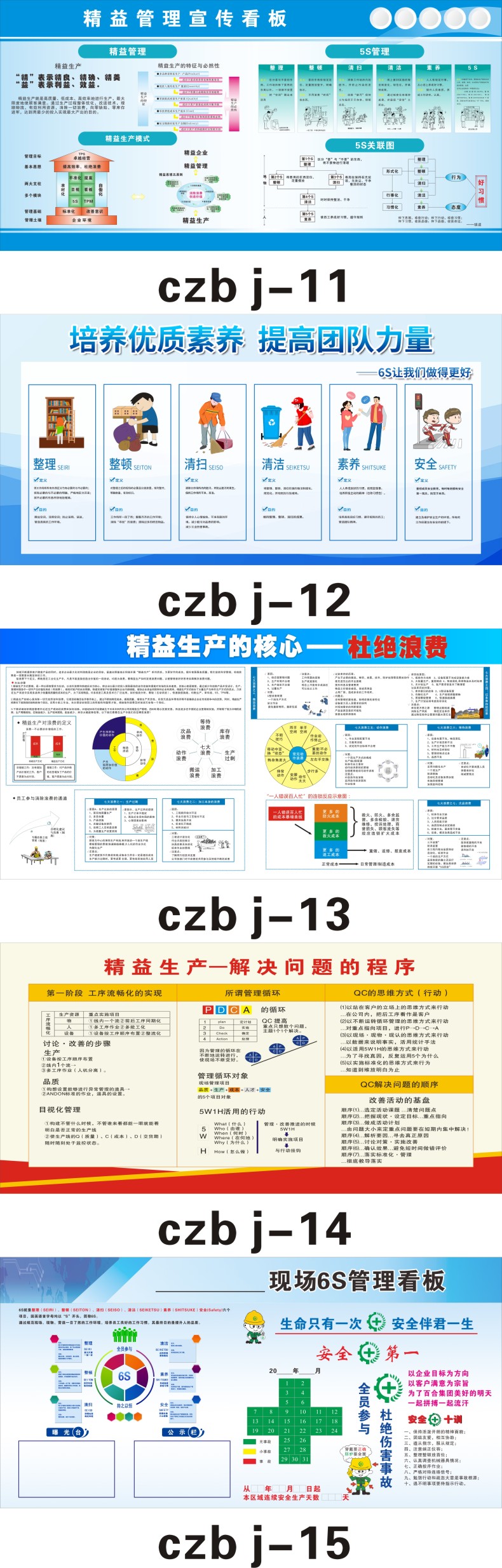 翠织星新款公司精益生产宣传画定制车间管理看板宣传栏企业公告栏海报