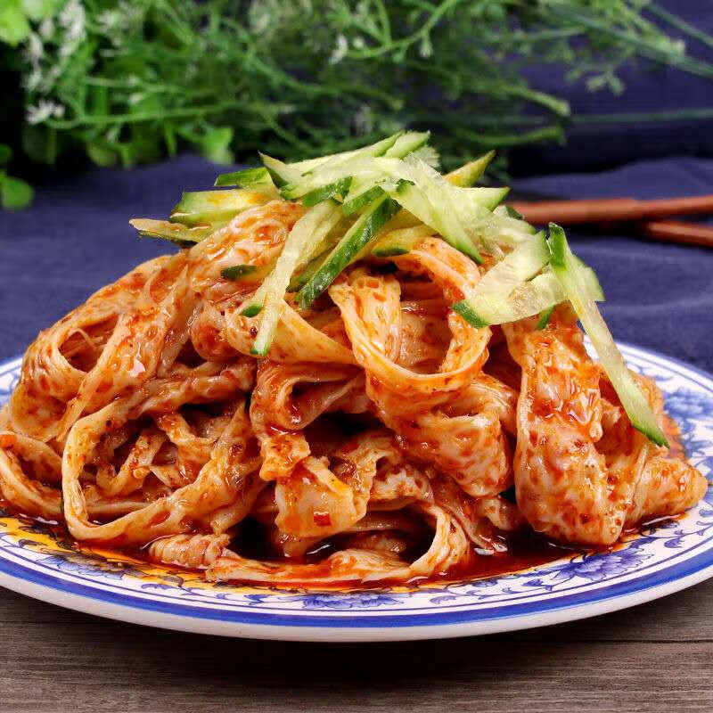 特产小吃店牛筋面 甘肃特产 凉皮店干牛筋面 辣条面5斤天水面皮店