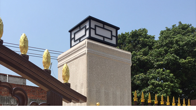 围墙柱头灯户外防水防锈大门柱子灯景观庭院灯具灯饰室外灯 瓦盖款
