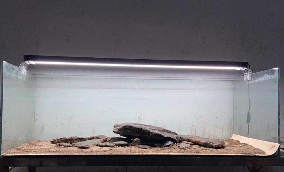 片岩原生溪流缸造景乌龟晒台虾虎三湖躲避爆藻开缸石冷水鱼溪流石中