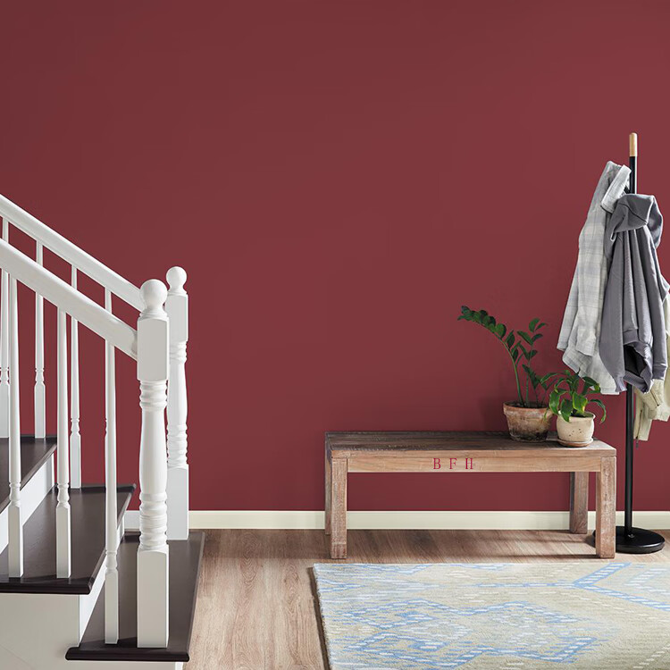 乳胶漆室内家用小桶电视背景墙涂料卧室自刷奶茶色1l