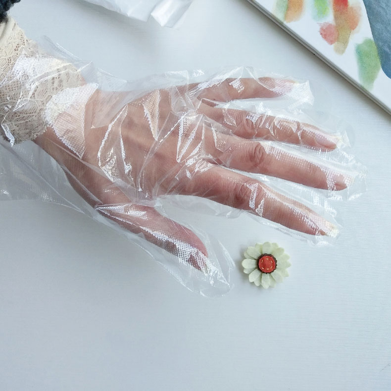亚都运达一次性聚乙烯检查手套pe无菌手套100只透明2包200支