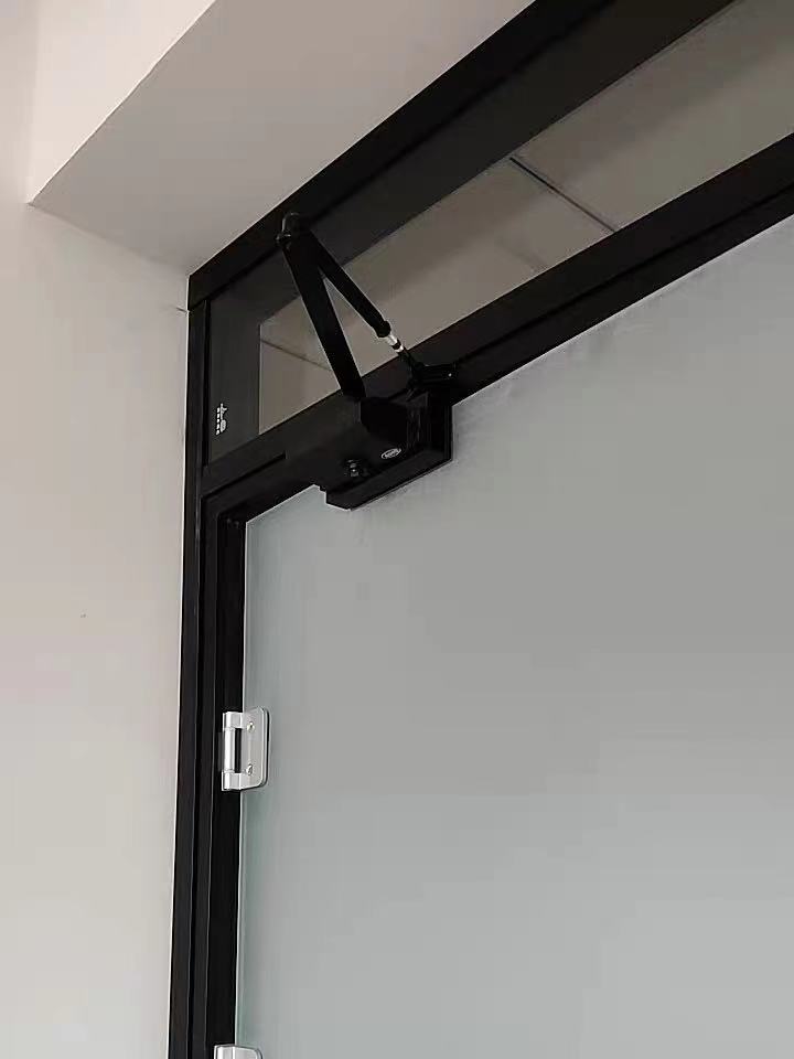 隔断办公室专用无框钢化玻璃门闭门器免打孔自动液压缓冲1号银色不