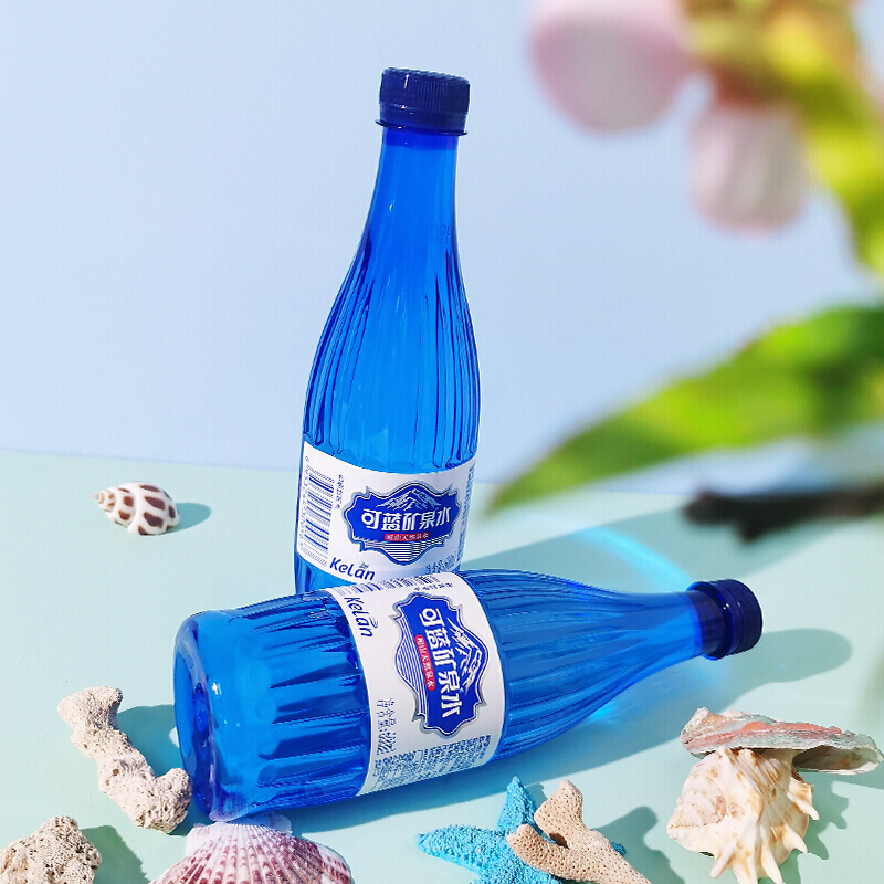 可蓝矿泉水崂山天然矿物质饮用水弱碱性瓶装水600ml24瓶整箱