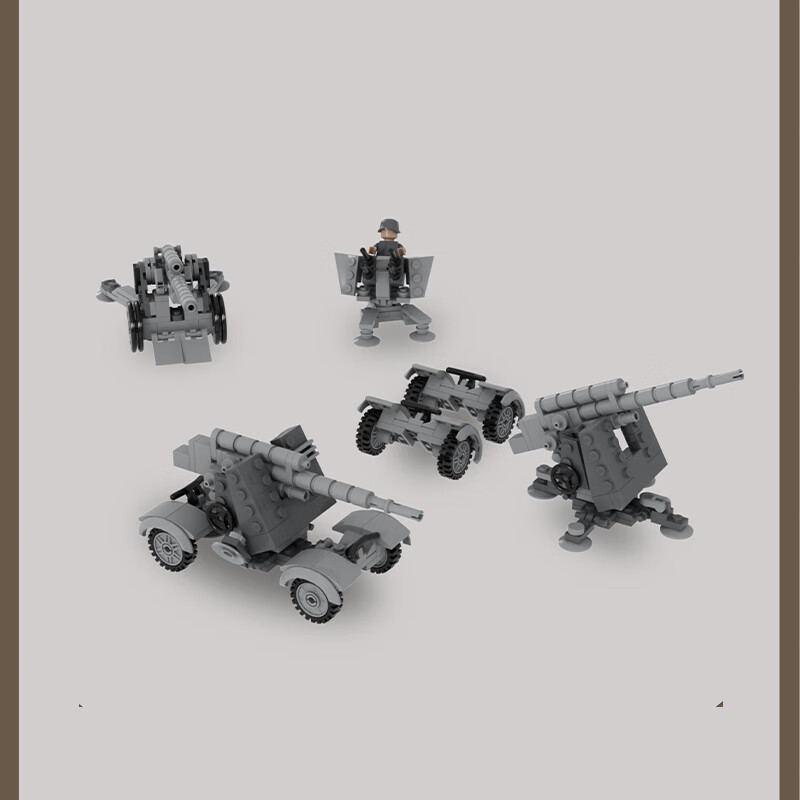 乐高(lego)军事基地 二战场景积木同款废墟北非战场碉堡防空洞战壕