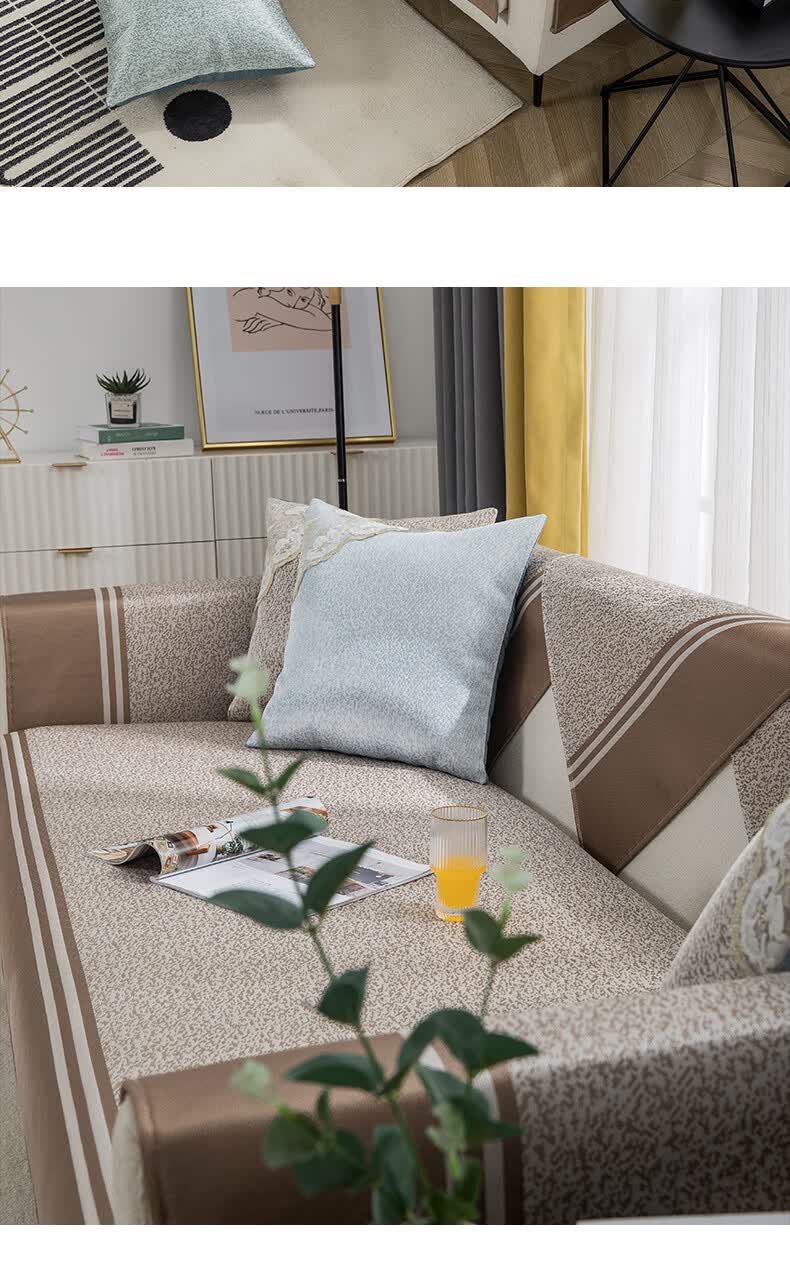 太美鑫夏季冰丝沙发垫简约现代夏天款防滑布艺坐垫凉席垫子皮沙发套罩