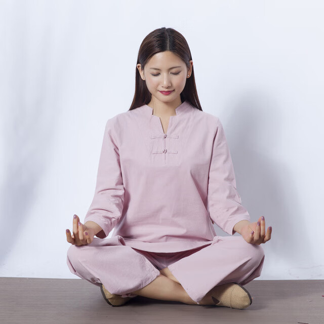 禅修居士服女佛教衣服棉麻禅服佛系女修行服居士打坐服男禅意瑜伽中式