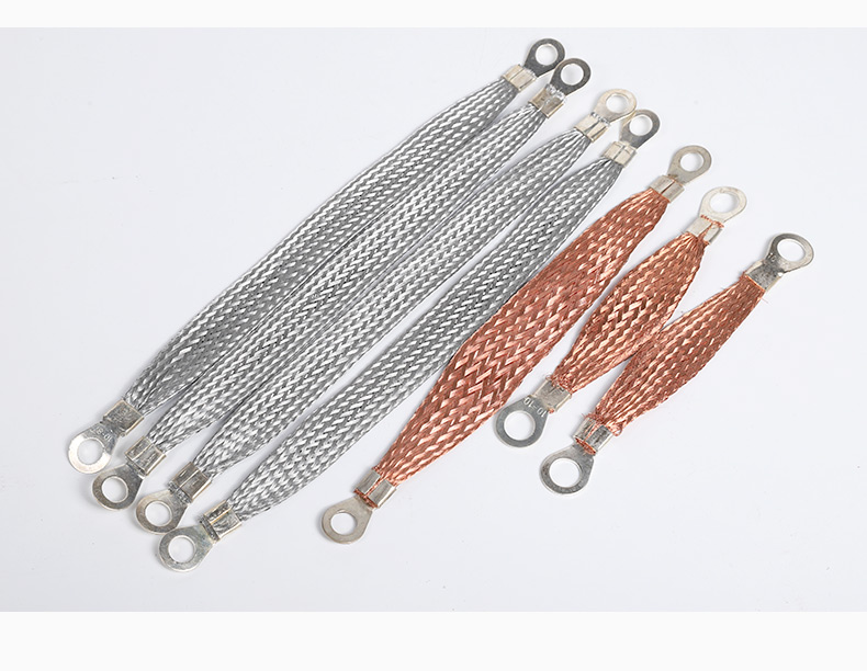 纯铜编织接地线纯铜跨接线编织跨接幕墙防雷线高层窗户防雷线桥架 10*