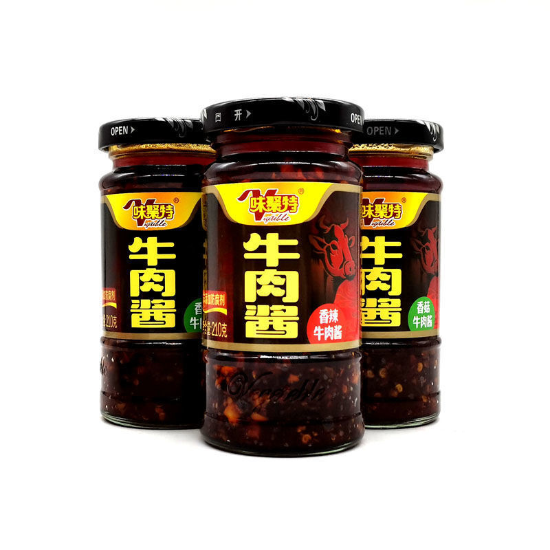 味聚特牛肉酱味聚特香辣牛肉酱210克2瓶