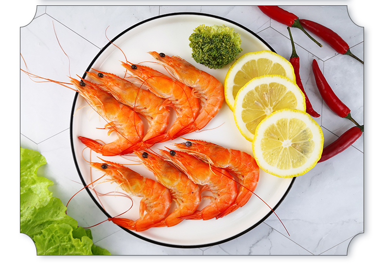 美味香虾熟虾盐田虾国产海鲜新鲜冷冻甜虾白虾水产对虾熟冻大虾 1200g