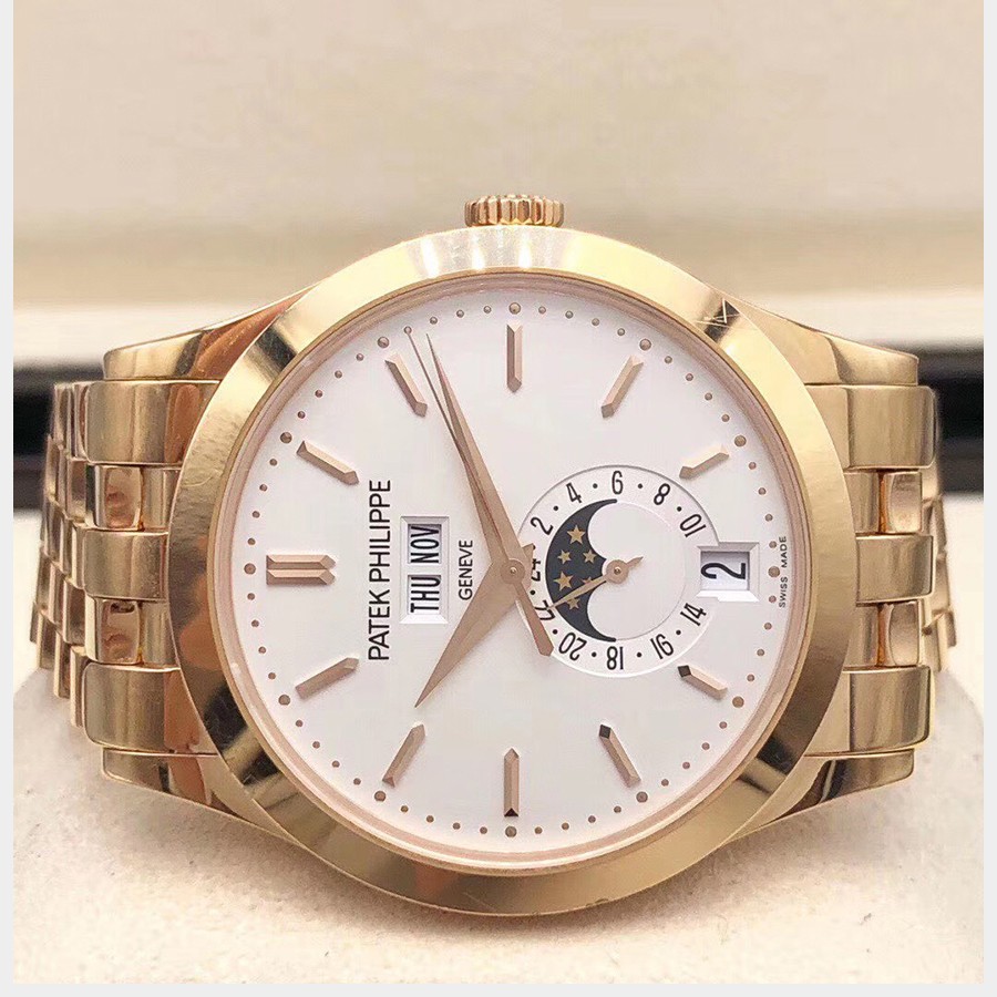 【二手95新】百达翡丽男表复杂功能时计自动机械18k玫瑰金日期星期