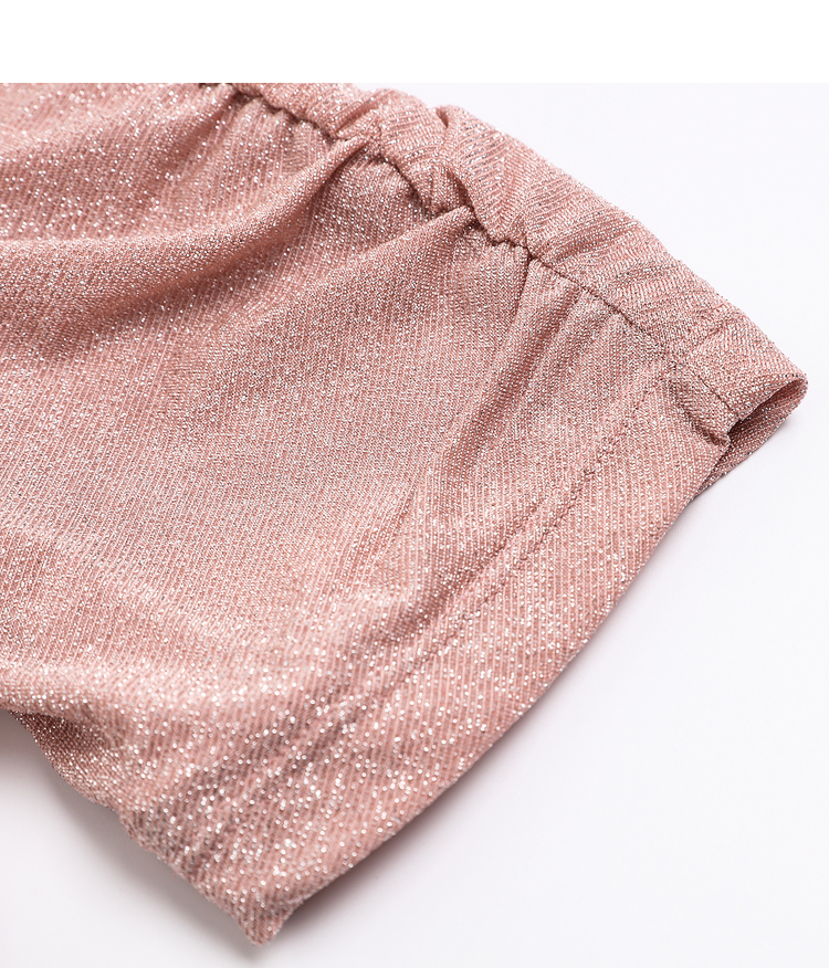 obbligato奥丽嘉朵2022夏款新款肉桂粉围裹式银葱连衣裙 粉色 m/38