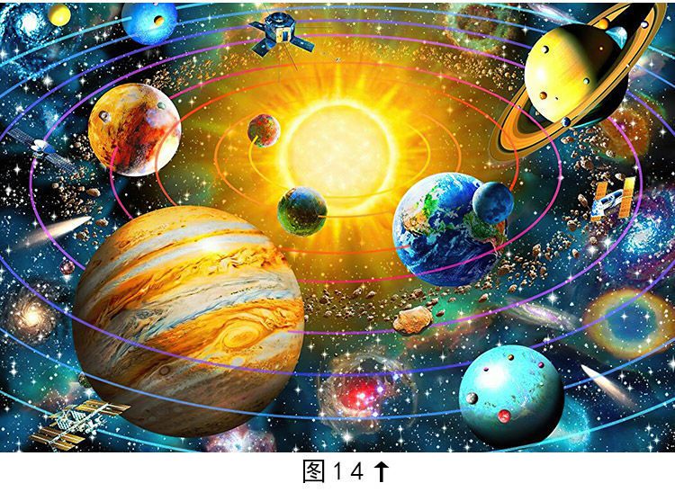 八大行星太阳系星球拼图300/500/1000片成年人解压玩具儿童星系星空块