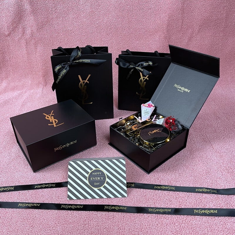 ysl礼盒空盒专柜/口红气垫盒子包装盒香水袋子纸袋手袋 口红盒 纸袋