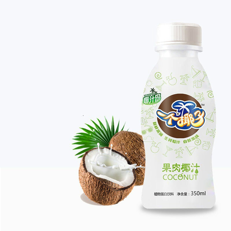 生榨椰子汁生榨椰汁125大瓶果肉型椰子汁植物饮料果肉椰汁125l2瓶装