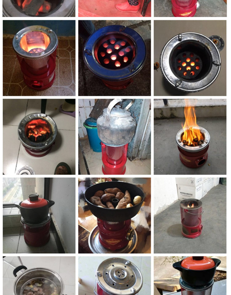 取暖炉烤火炉小型蜂窝煤炉子家用烧煤炭煤球炉子冬天农村室内手提