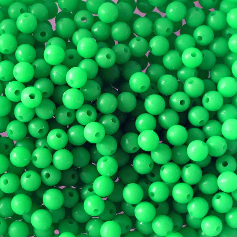 fsydfhb海钓夜光珠发光挡珠串钩醒目圆珠荧光夜钓珠挡豆100塑料圆珠