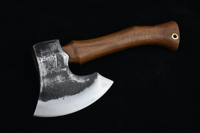 龙泉纯手工锻打加厚加重骨斧屠夫商用斩大骨斧头家用锋利剁骨刀维京