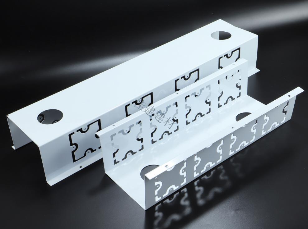 定制办公桌走线槽桌子过线盒桌底86面板插座槽电线u型吊线槽桌下集线