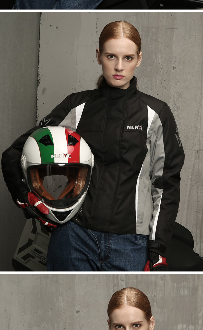 nerve骑行服女摩托车机车赛车衣服套装骑士四季防摔防水保暖冬季阳光