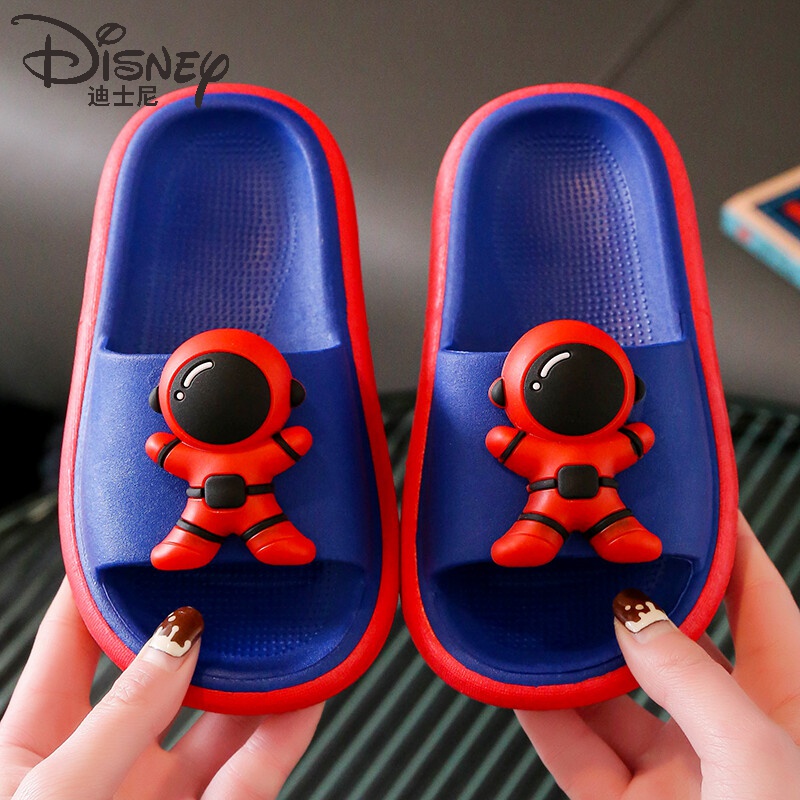 时尚太空人厚底耐磨男女童浴室拖鞋小孩防滑凉拖鞋黄色太空人内长16cm