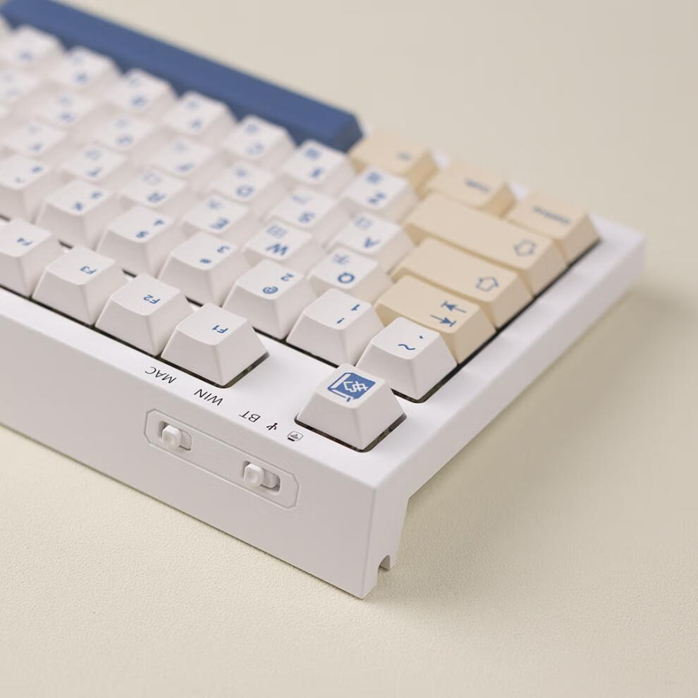 琦莎麻将音键盘 kw75客制化键盘套件gasket结构热拔插75%配列三模rgb