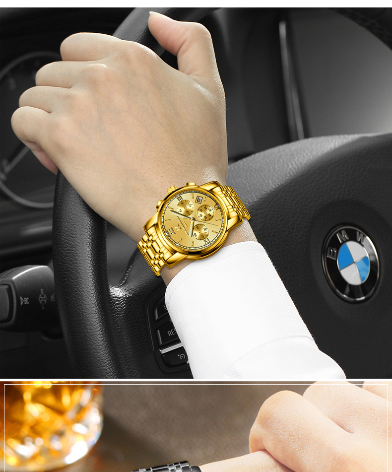 男士公爵手表机械罗萨2021新款瑞士品牌自动表男表银壳蓝面钢带