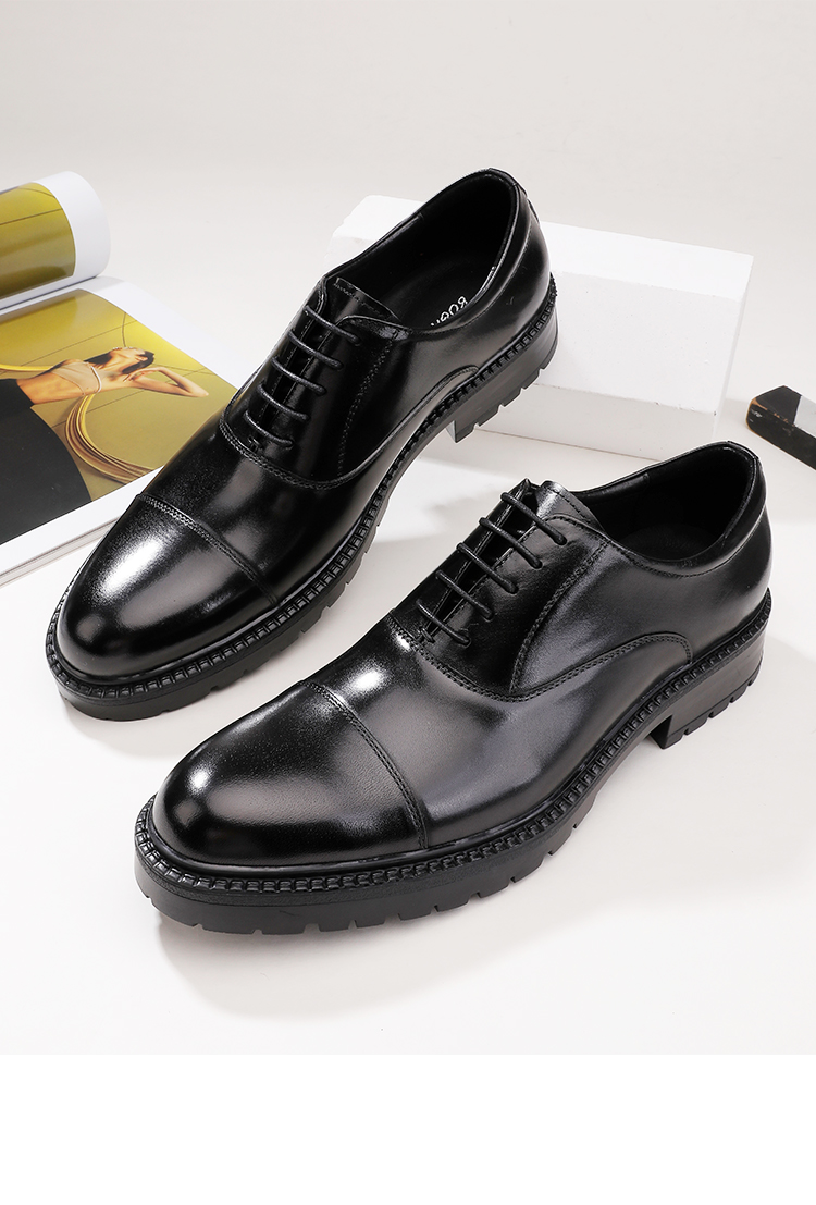 三接头皮鞋男牛津鞋商务正装英伦结婚新郎鞋休闲真s皮头层牛皮男鞋