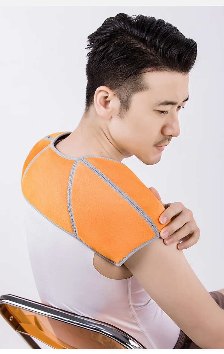 恒源祥男士无袖护肩颈夏季颈部防寒房保暖护脖肩膀坎肩加绒内穿灰色四