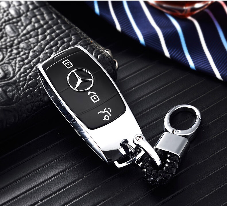 奔驰打火机充电防风双电弧新品梅赛德斯奔驰车钥匙打火机个性创意金属