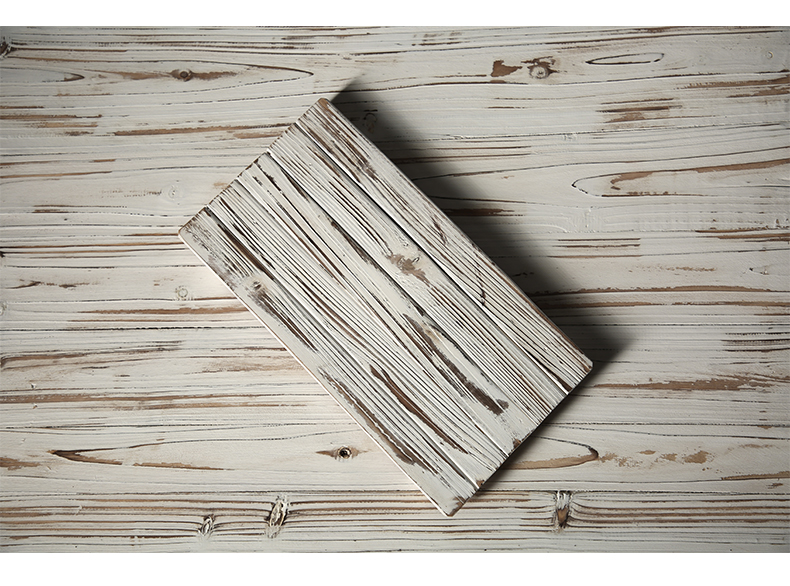 小砧板掉漆黑白色实木背景板烘焙食物底盘定制款木托板静夜黑37x20cm