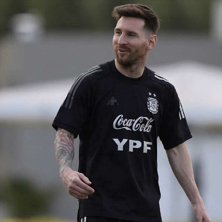 2022世界杯国家队阿根廷训练服梅西球衣赛前运动短袖足球队服 短裤 l