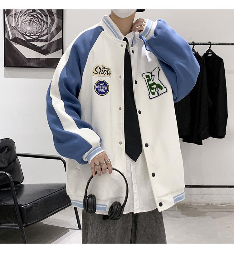 2021夹克男外套秋冬新品亿万少年学院风棒球服男秋冬季美式炸街上衣