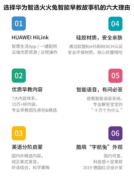 火火兔学习早教机 华为智选火火兔儿童智能早教故事机英语学习儿歌