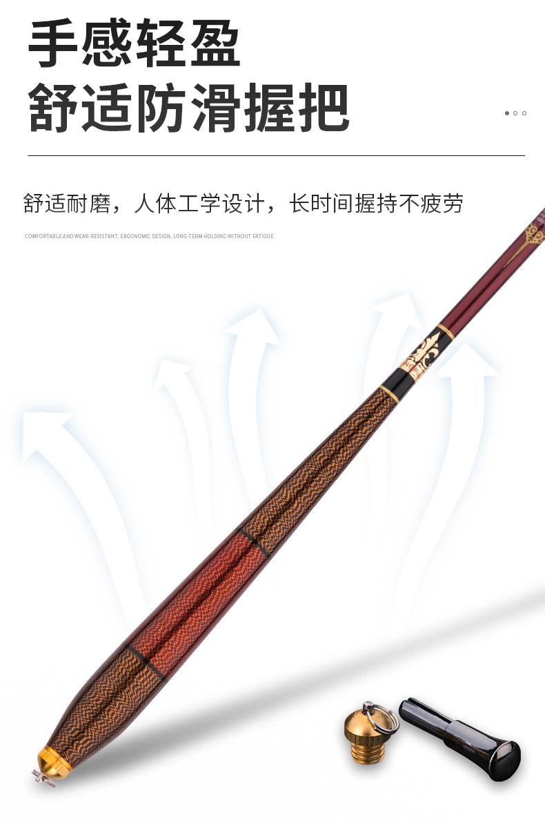 超短节鱼竿迷你手竿超短节鱼竿袖珍迷你小手竿溪流竿超短鲫鱼竿28调