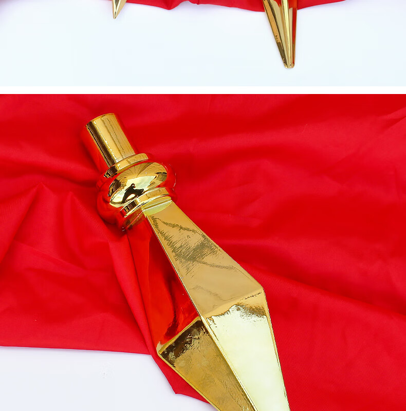 会议室礼堂旗金色大枪头旗杆吊穗旗穗党旗大红旗办公室摆件枪头旗穗