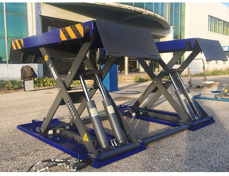 1米2剪式汽车举升机5吨四油缸suv升降机液压移动小剪式举升机亮月隆天