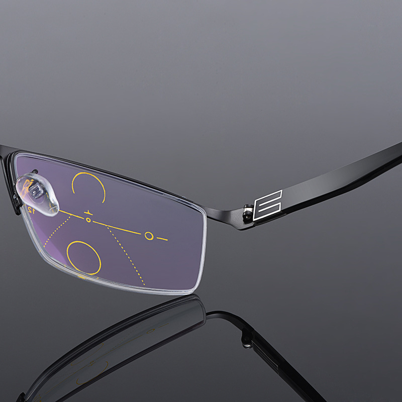 老花镜防蓝光内渐进多焦点老花眼镜看远看近两用变焦男女款渐进防蓝光