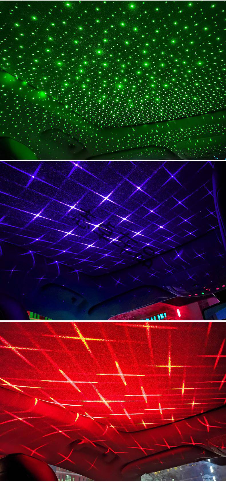 新款推荐适用于汽车星空顶车载满天星声控节奏音乐星空灯车内氛围车