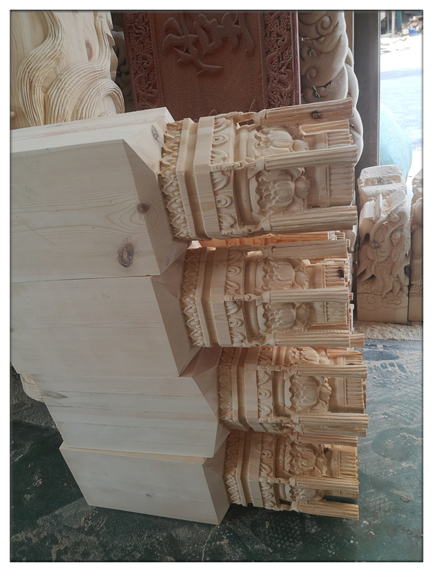 同款东阳木雕垂花柱头吊瓜悬梁垂莲花柱中式仿古门头古建屋檐实木方柱