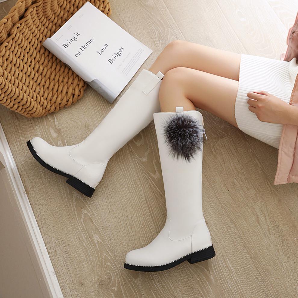 小女孩儿童长筒靴女童长靴子春秋新款公主时装高筒靴骑士靴单靴加绒