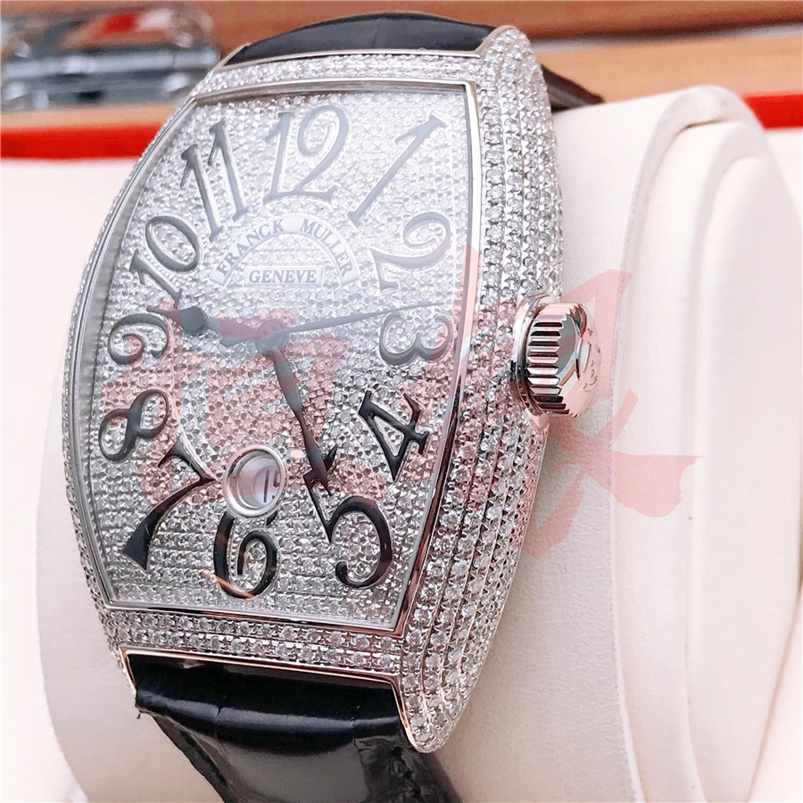 二手95新法穆兰法兰克穆勒8880骷髅系列手表钟表男表机械表39x55mm后