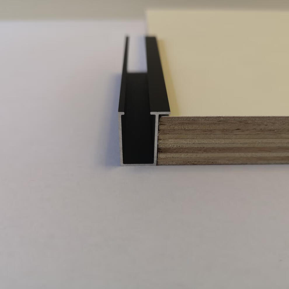 18mm墙板收口线条铝型材饰面卡条装饰条金属线工字铝合金阳角脚线 18