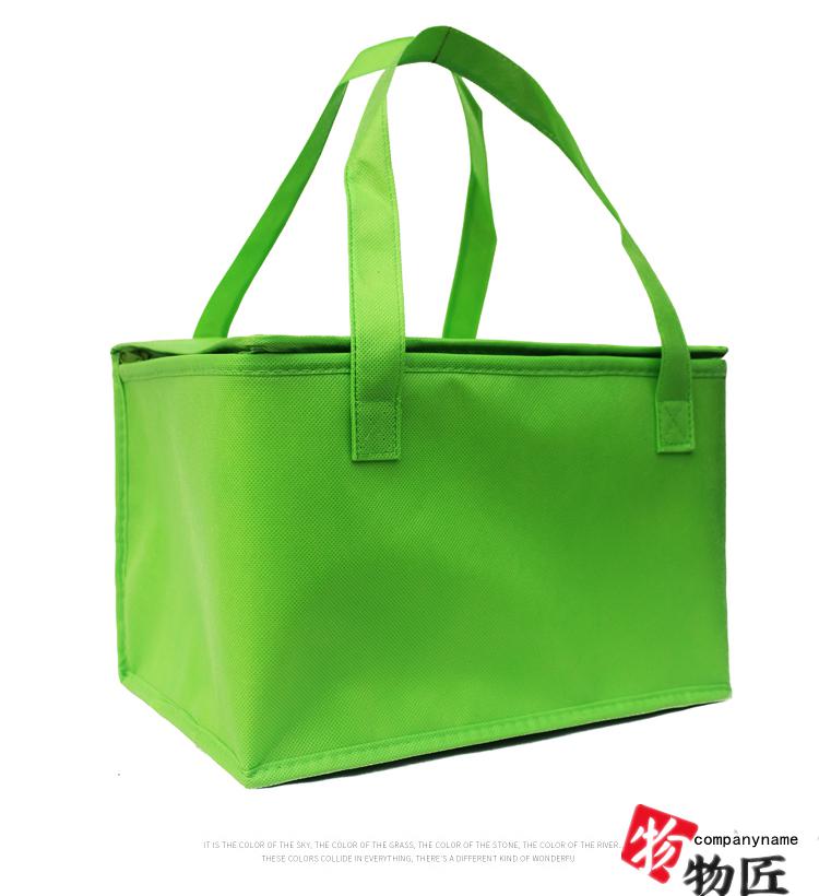 物匠定做现货加厚无纺布铝箔手提保温袋冷藏外卖便当袋海鲜盒保鲜冰袋