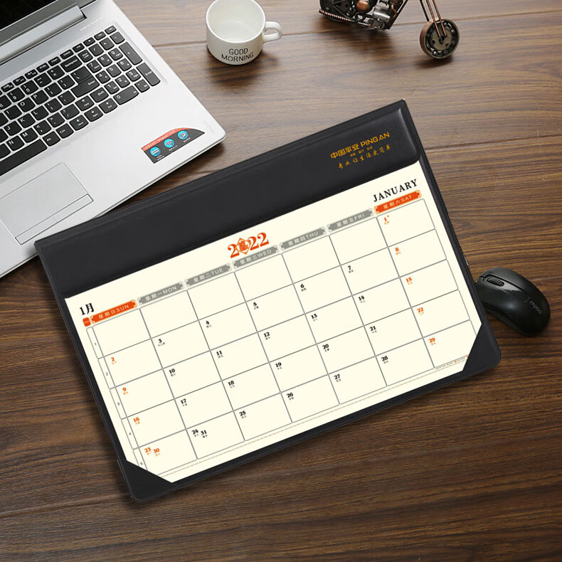 2022年大班台历垫皮质台历桌历办公记事桌面日历商务桌上垫历鼠标垫